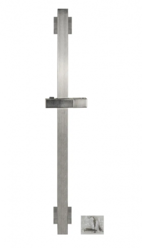 Стойка душевая, БЕЗ лейки и шланга, нерж. марки 304, квадратный профиль, Сатин MAGNUS 9282