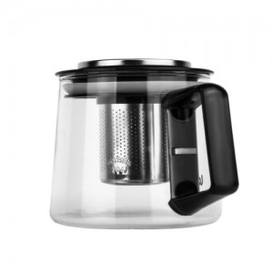 Чайник заварочный LARA  боросиликатное стекло, стальной фильтр, отделка хром LR06-22