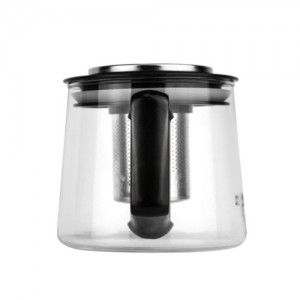 Чайник заварочный LARA  боросиликатное стекло, стальной фильтр, отделка хром LR06-22