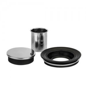 Чайник заварочный LARA  боросиликатное стекло, стальной фильтр, отделка хром LR06-22