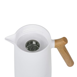 Термос LARA  - 1000 мл, стеклянная колба, LR04-84 White