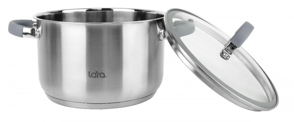 Кастрюля LARA нерж КАЛИПСО 16*10.5см 2.1л, капсул.индукционное дно LR02-272
