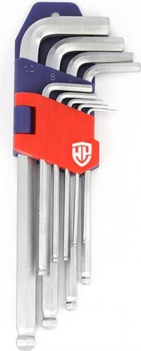 Набор ключей HEX 9шт, с шарик. головкой, метрический, WORKPRO WP222006