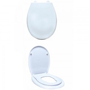 Сиденье для унитаза универсальное с крышкой пластиковое жесткое ОКЕАН LUX с детской накладкой