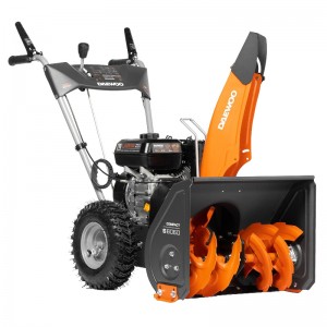 Снегоуборщик бензиновый DAEWOO S6060 ШИПОВ. КОЛЕСА Бескамерные (7,0л.с, 208см3, ковш 56см*41см)