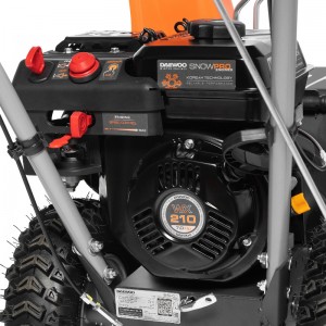 Снегоуборщик бензиновый DAEWOO S6060 ШИПОВ. КОЛЕСА Бескамерные (7,0л.с, 208см3, ковш 56см*41см)