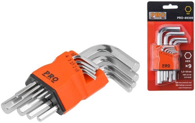 Набор ключей шестигр. 1,5-10мм 9шт PRO STARTUL PRO-89309