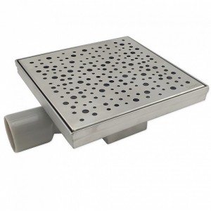 Трап САНАКС из нержавеющей стали 200*200*67мм горизонтальный с СУХИМ ЗАТВОРОМ