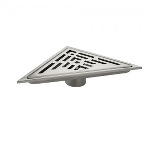 Трап из нержавеющей стали 200*200 мм , УГЛОВОЙ, вертикальный с СУХИМ ЗАТВОРОМ САНАКС