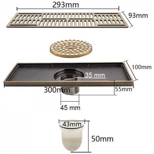 Трап душевой бронза Gappo G83001-4