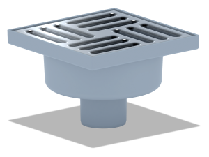 Трап АНИ 50 с вертик. выпуск, нерж реш 150*150 ТА5212