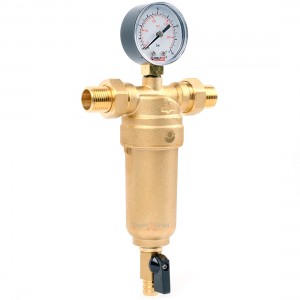 Фильтр лат. промывной 1/2" с манометром VALFEX VF.381.L.012