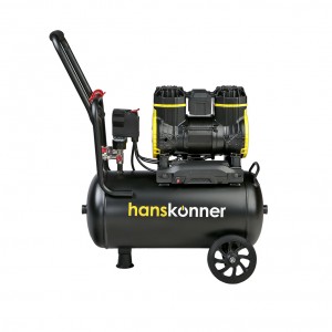 Компрессор Hanskonner HAC241 воздушный безмасляный 1450 Вт, 240л/мин, ресивер 24л, 8 бар