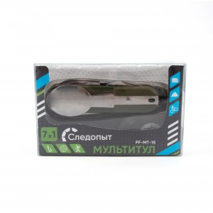 Мультитул "СЛЕДОПЫТ" 7 пр. c ложкой, вилкой, в чехле, в коробке PF-MT-15