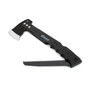 Топор туристический СЛЕДОПЫТ 340*120*70мм с пилой, огнивом и свистком, 775 гр в чехле PF-AT-13