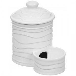 Банка для соли "Айсберг волны" Elan Gallery 15,5*10*14,5 см, 500 мл, с дерев. ложкой 540772