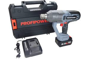 Гайковерт акк ProfiPower T-2500N (Li-ion 1*8Ач,2500Нм,б/щ, ЗУ, кейс) E0189