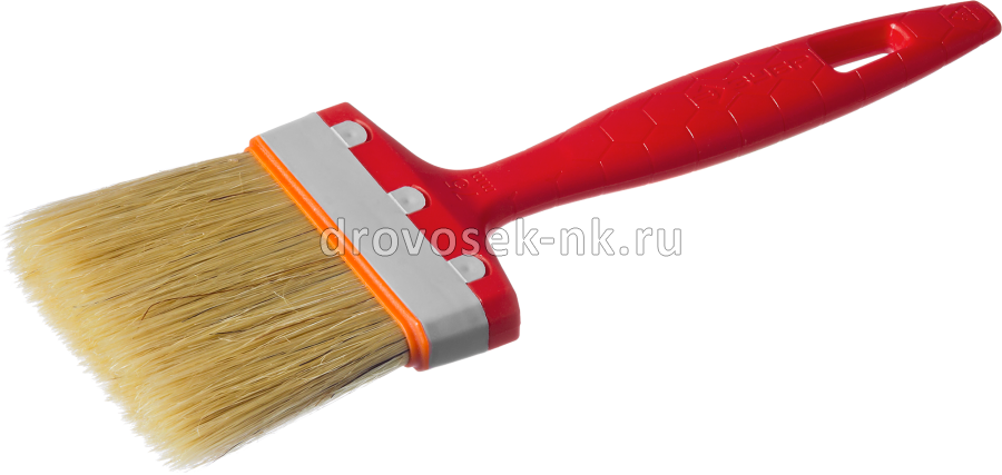 Кисть ЗУБР плоская натур.щет., 3"/75мм 01015-075