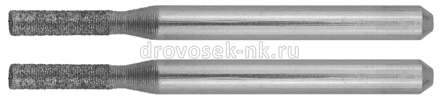 Шарошки -мини Зубр алмазные d 2,3*10*3,2 L38мм 2шт 35921