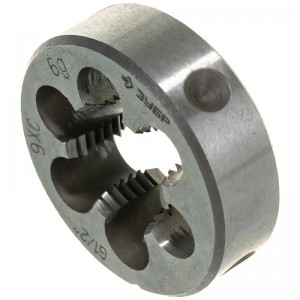 Плашка ЗУБР "МАСТЕР" круглая ручная для трубной резьбы, G 1 1/2"