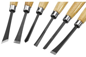 Набор STAYER: Резцы фигурные, с деревянной ручкой, 6шт 1832-H6