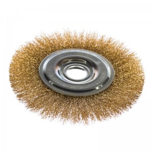 Корщетка для УШМ 150мм радиальная, мягкая, латунь Matrix 74664