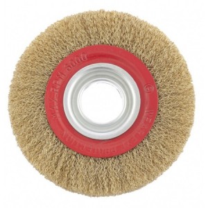 Корщетка для точила 200*32мм радиальная, мягкая, латунь Matrix 74662