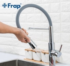 Смеситель хром/серый д/кухни Frap F4452-6