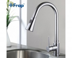 Смеситель для кухни с выдвигающей лейкой FRAP F6052