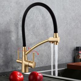 Смеситель для кухни с фильтром, бронза GAPPO G4398-1