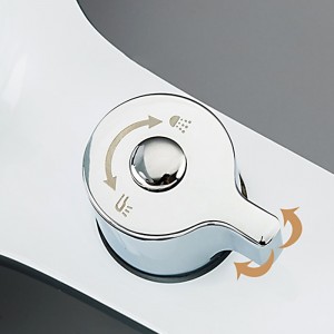 Смеситель для ванны с коротким изливом белый/хром FRAP F3249