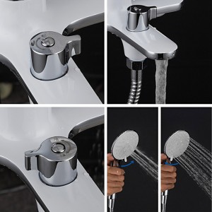 Смеситель для ванны с коротким изливом белый/хром FRAP F3249