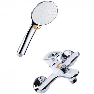 Смеситель для ванны с коротким изливом белый/хром FRAP F3249