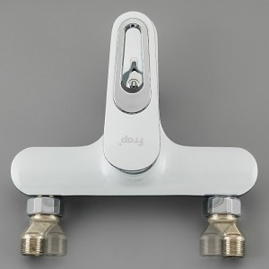 Смеситель для ванны с коротким изливом белый/хром FRAP F3249