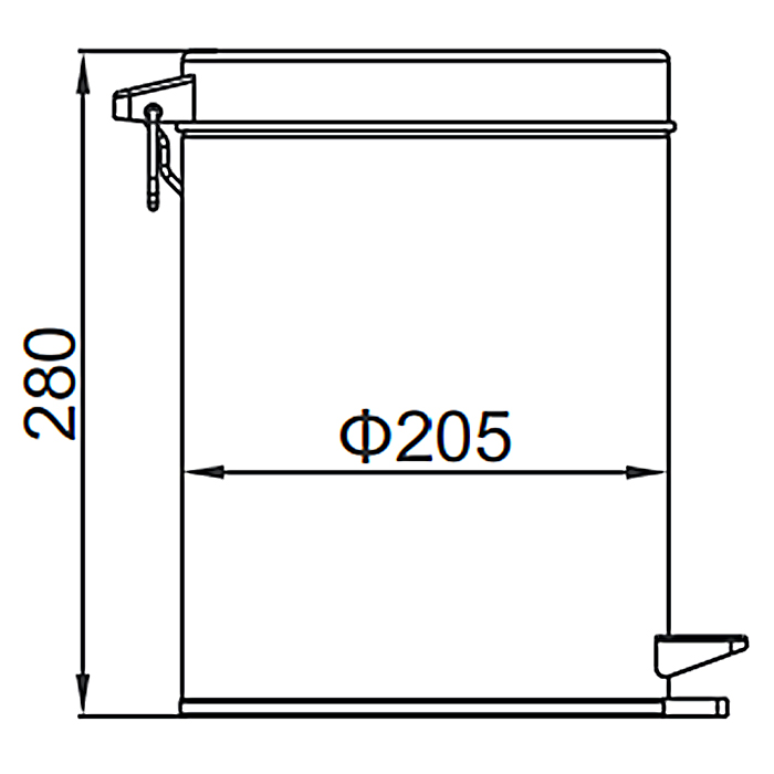Ведро 5л нерж хром LEDEME L702