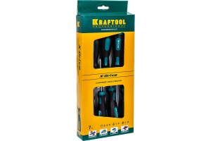 Набор отверток (7шт) Cr-Mo-V X-Drive KRAFTOOL 250081-H7
