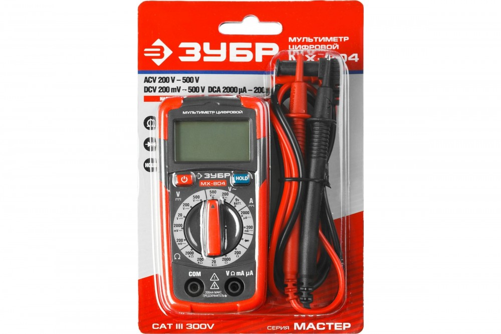 Мультиметр ЗУБР МХ-804 цифровой 59804