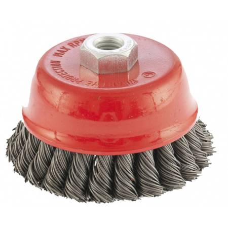 Корщетка для УШМ 100мм чашка, витая, 2-рядная Matrix 74687