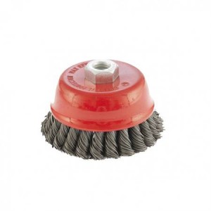 Корщетка для УШМ 100мм чашка, витая, 2-рядная Matrix 74687