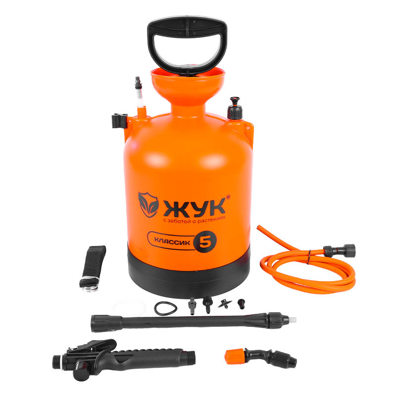 Опрыскиватель ЖУК 5л Классик пневматический (ОП-207) оранжевый