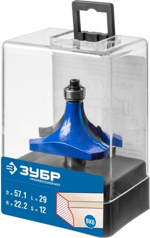 Фреза кромочная калевочная №1 D-57,1 р.д -29мм р-22,2мм хв-12мм d-12.7мм 28701-57.1