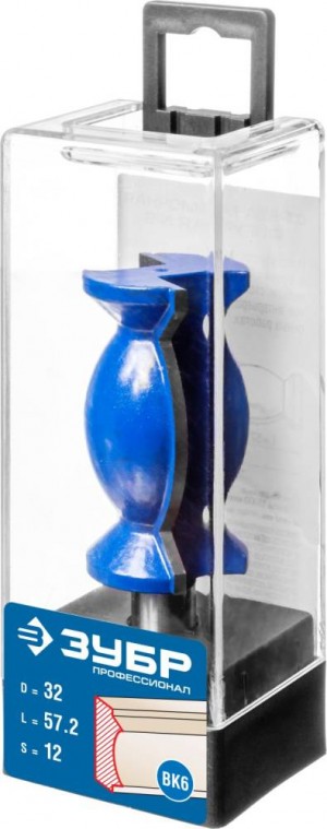 Фреза кромочная фигурная №9 D=32мм р.д.-57,2мм, хв-12мм