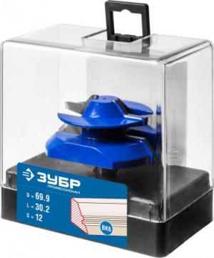 Фреза кромочная д/углового сращивания D-69,9мм, рабочая длина-30,2мм,хв.-12мм 28724-69.9