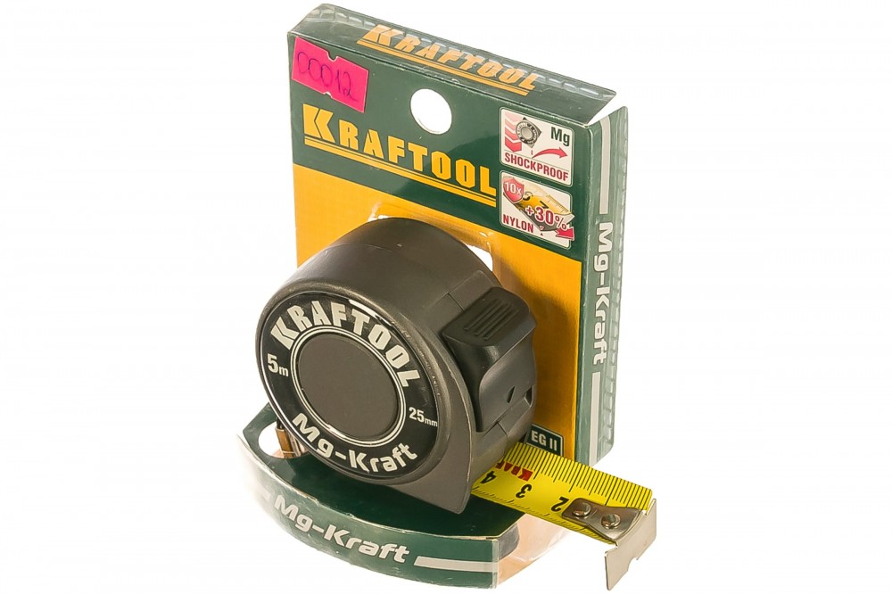 Рулетка ударопрочная проф. в метал. корпусе KRAFTOOL MG-Kraft 5м/25мм 34129-05-25