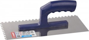 Гладилка ЗУБР Профи нерж с пластм.ручкой 130*280 6*6мм 0804-06