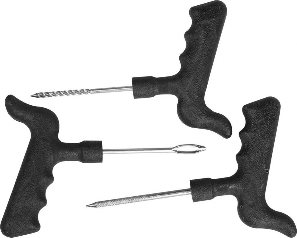 Набор STAYER "MASTER" для ремонта бескамерных шин: шило, игла, рашпиль, 3шт 43270-H3