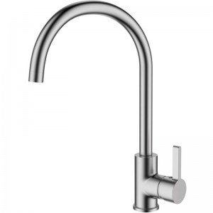 Смеситель для кухни с гайкой Сатин LEDEME L4299A