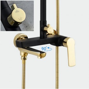 Душевая система со смесителем и тропич. душем LEDEME L2414B