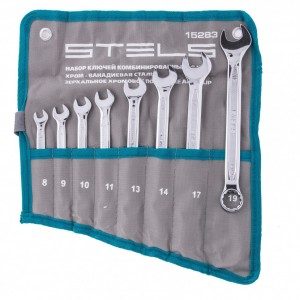 Набор ключей комбинированных 8-19мм (8шт) антислип STELS 15283