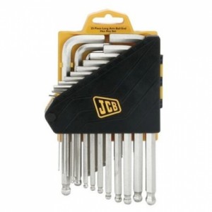 Набор ключей имбусовых удлиненные Cr-V (25пр) JCB JWR005